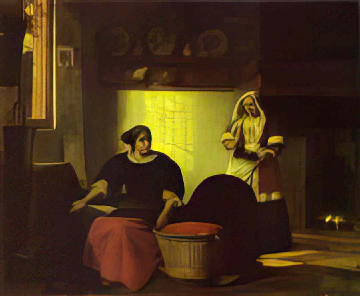 Pieter de Hooch a sick child Art A4 Photo Print
