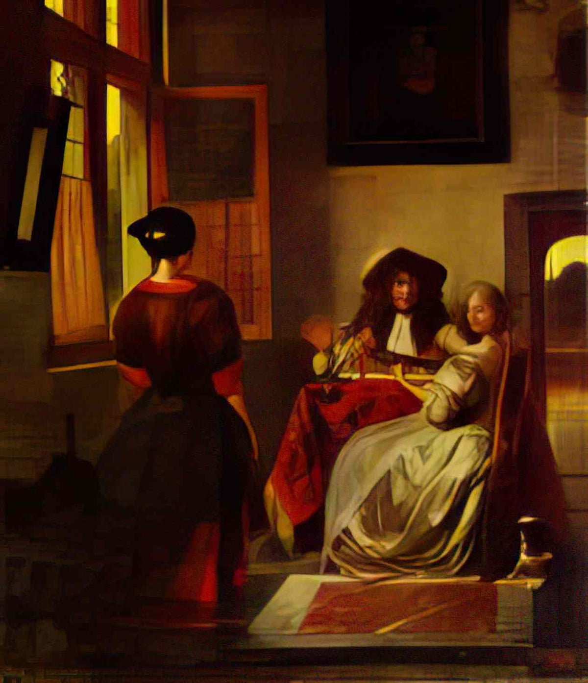 Pieter de Hooch concert Art A4 Photo Print