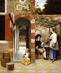 Pieter de Hooch courtyard of a house in delft 2 A4 Photo Print