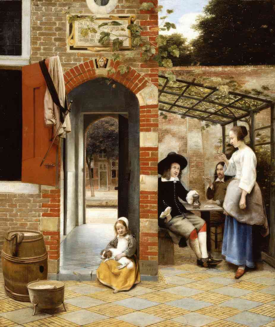 Pieter de Hooch courtyard of a house in delft 2 A4 Photo Print