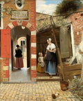 Pieter de Hooch courtyard of a house in delft A4 Photo Print