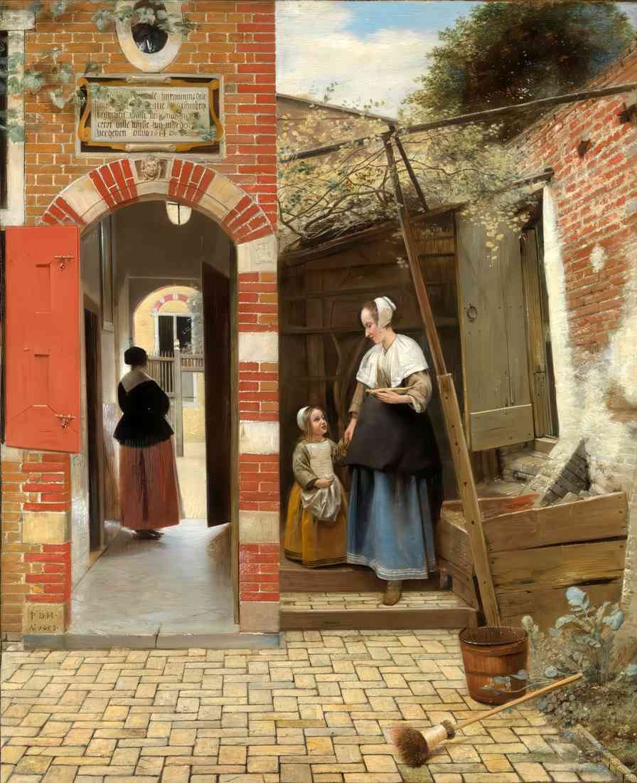 Pieter de Hooch courtyard of a house in delft A4 Photo Print