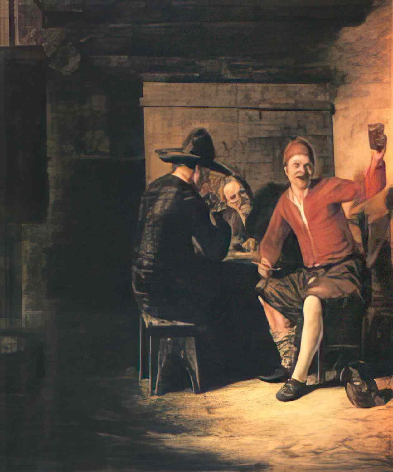 Pieter de Hooch happy drinker Art A4 Photo Print
