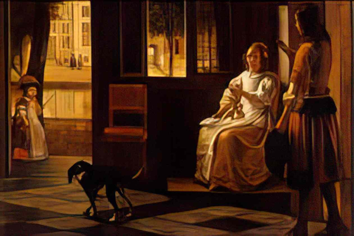 Pieter de Hooch interior Art A4 Photo Print