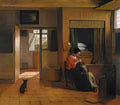 Pieter de Hooch interior with a mother delousing her child 1660 Art A4 Photo Print