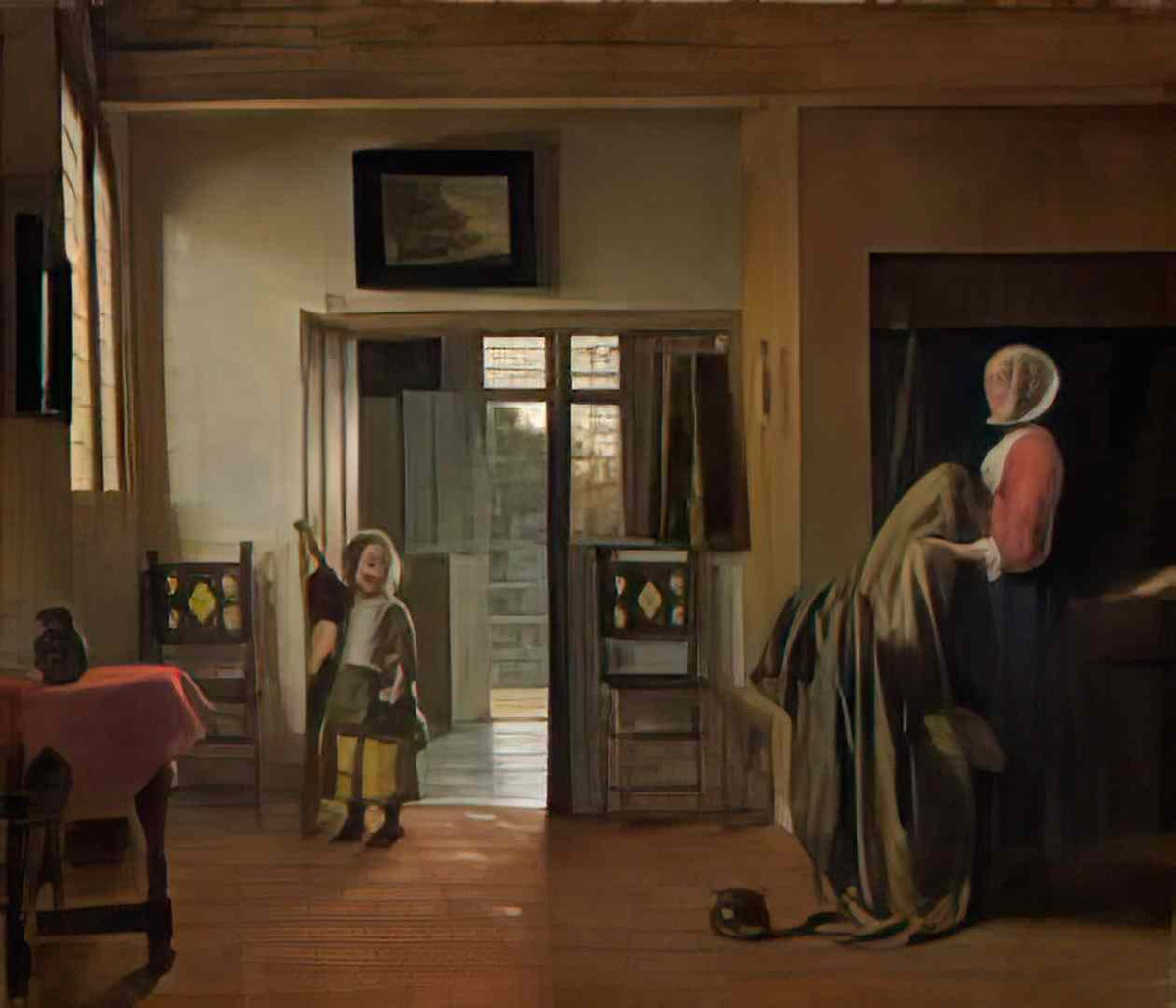 Pieter de Hooch the bedroom Art A4 Photo Print