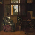 Pieter de Hooch woman reading a letter Art A4 Photo Print