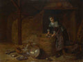 Pieter van den Bosch A Woman scouring a Pot A4 Photo Print