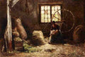 Pieters Evert A Peasant Woman Combing Wool A4 Photo Print