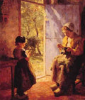Pieters Evert The Sewing Lesson A4 Photo Print