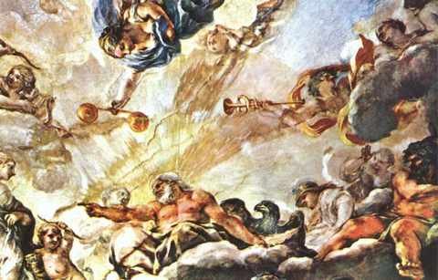 Pietro DCortonApotheose Of Aeneas Detail A4 Photo Print