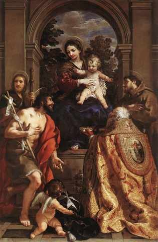 Pietro DCortonMadonnAnd Saints A4 Photo Print