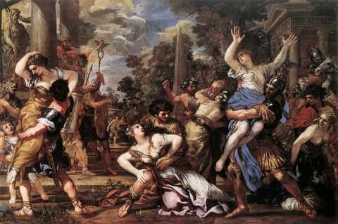 Pietro DCortonThe Rape Of The Sibine Women A4 Photo Print