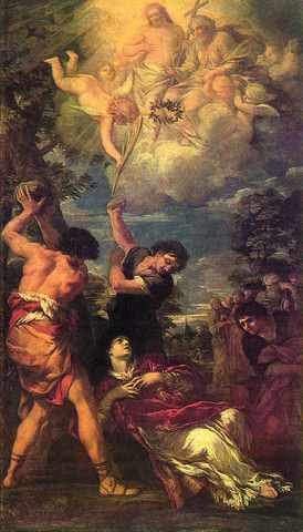 Pietro DCortonThe Stoning Of St Stephen A4 Photo Print