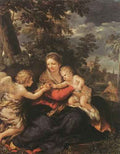 Pietro Da Cortona Holy Family Resting On The Flight To Egypt A4 Photo Print