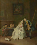 Pietro Longhi A Lady receiving a Cavalier A4 Photo Print