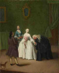 Pietro Longhi A Nobleman Kissing A Lady'S Hand A4 Photo Print