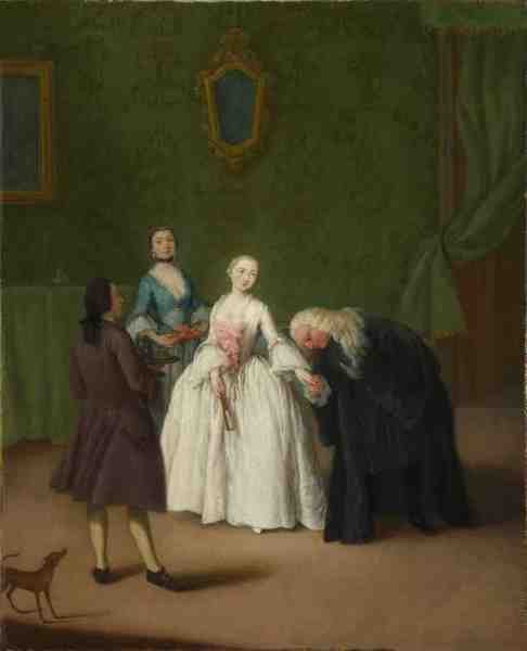 Pietro Longhi A Nobleman Kissing A Lady'S Hand A4 Photo Print