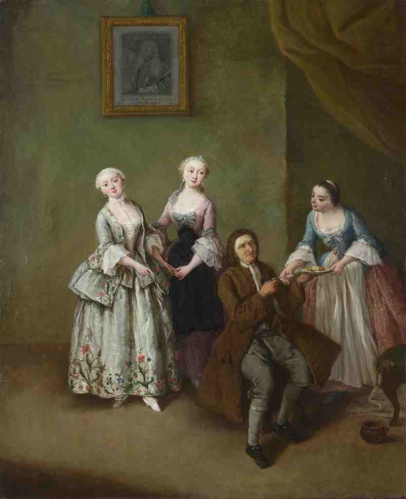 Pietro Longhi An Interior with Three Women and a Seated Man A4 Photo Print