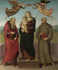 Pietro Perugino The Virgin and Child with Saints Jerome and Francis A4 Photo Print