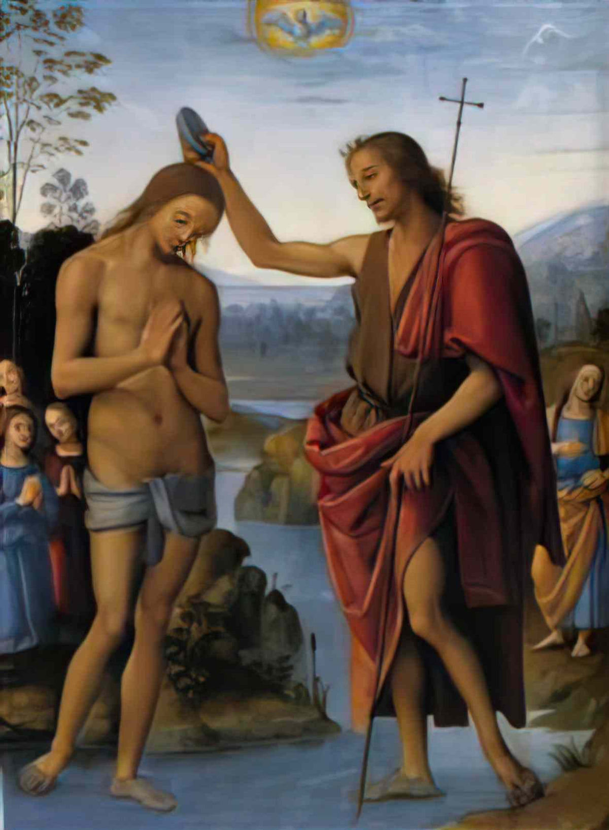 Pietro Perugino baptism of christ 1 Art A4 Photo Print