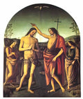 Pietro Perugino baptism of christ Art A4 Photo Print