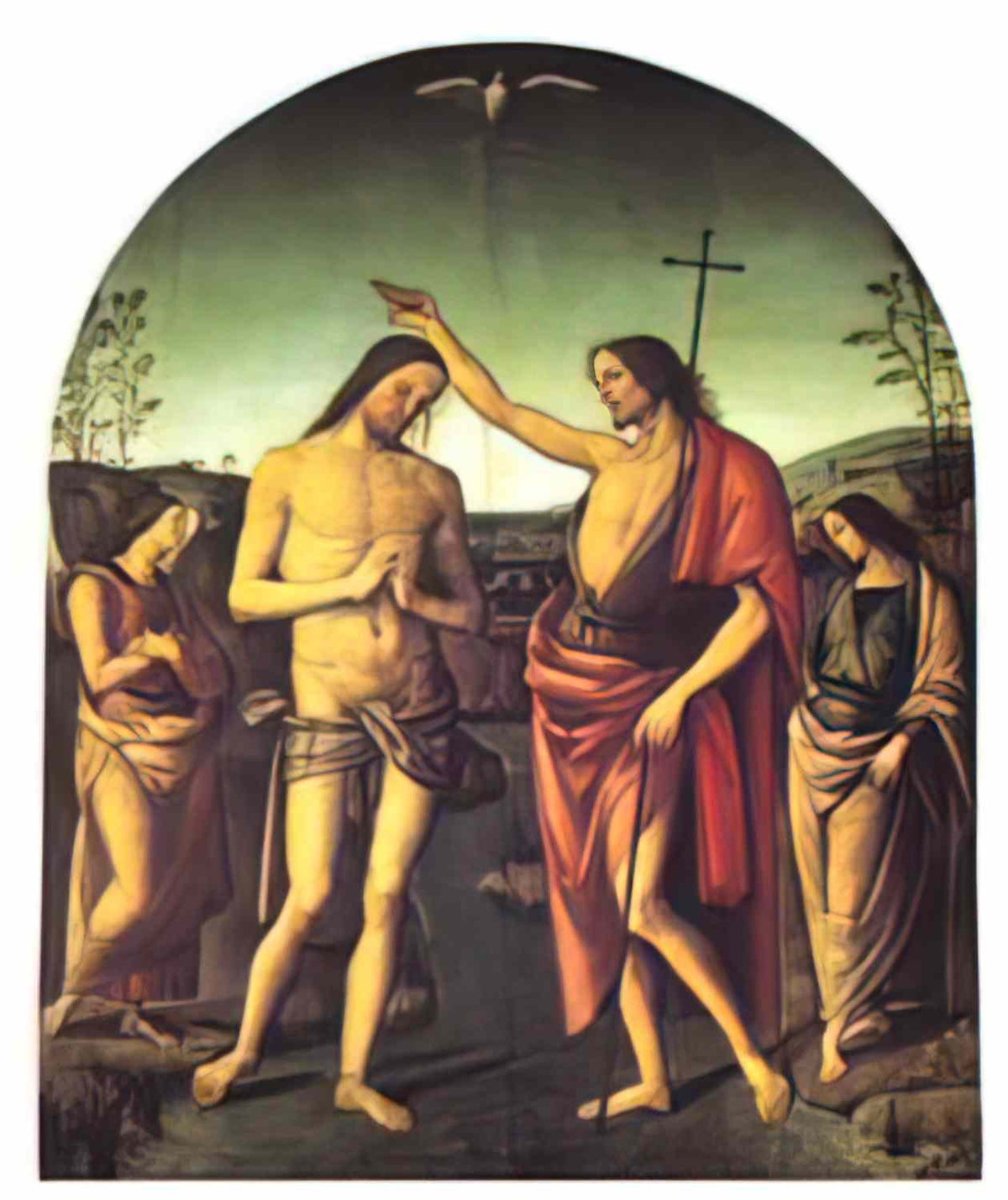 Pietro Perugino baptism of christ Art A4 Photo Print