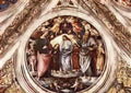 Pietro Perugino christ between the baptist and the satan disguised as Art A4 Photo Print