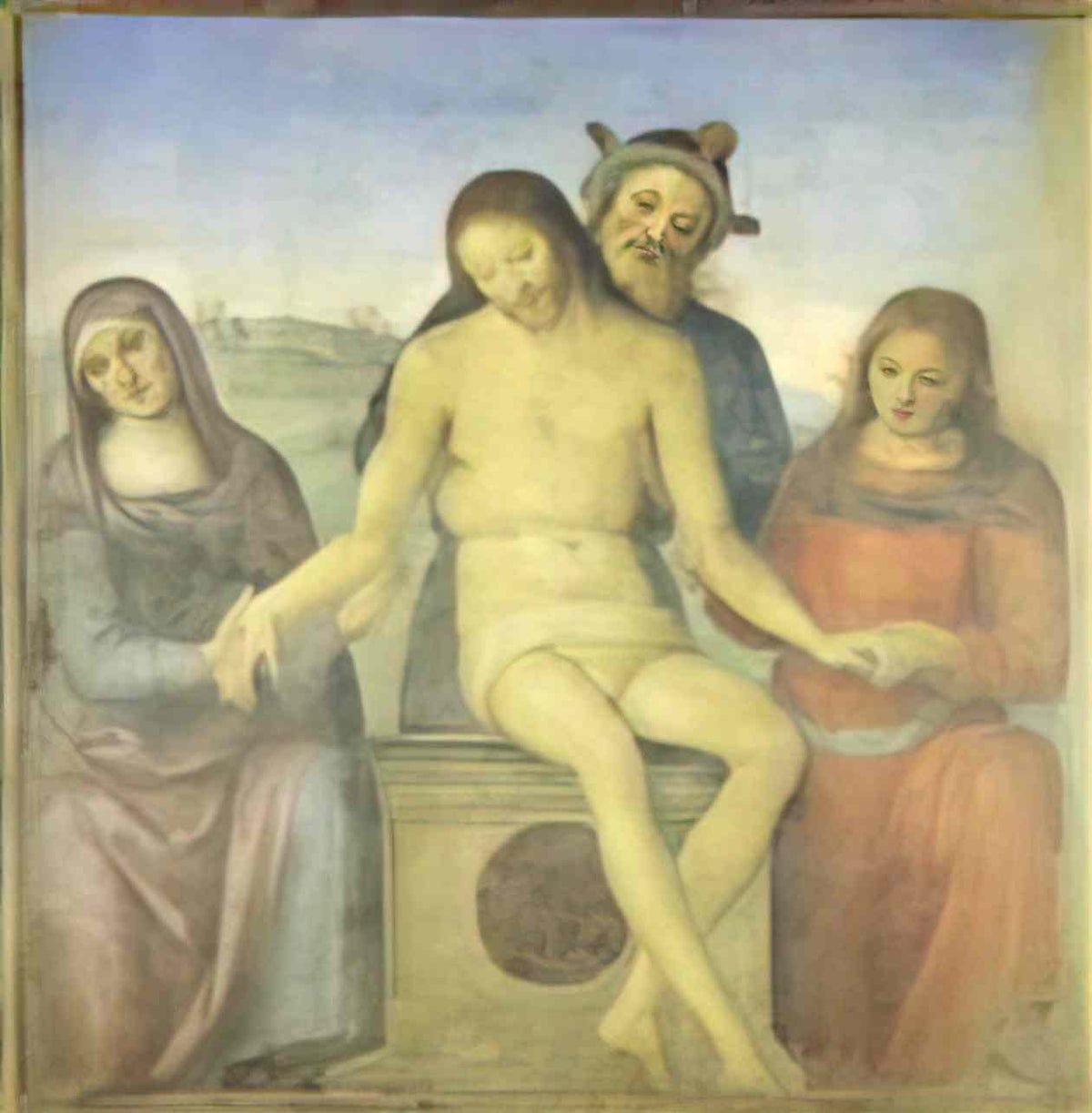 Pietro Perugino christ in pieta Art A4 Photo Print