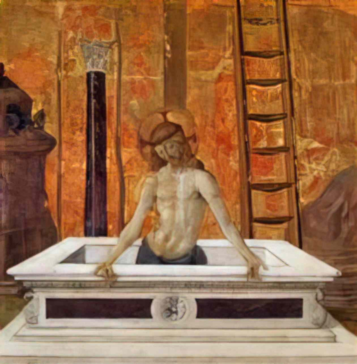 Pietro Perugino christ in the sarcophagus 1473 Art A4 Photo Print
