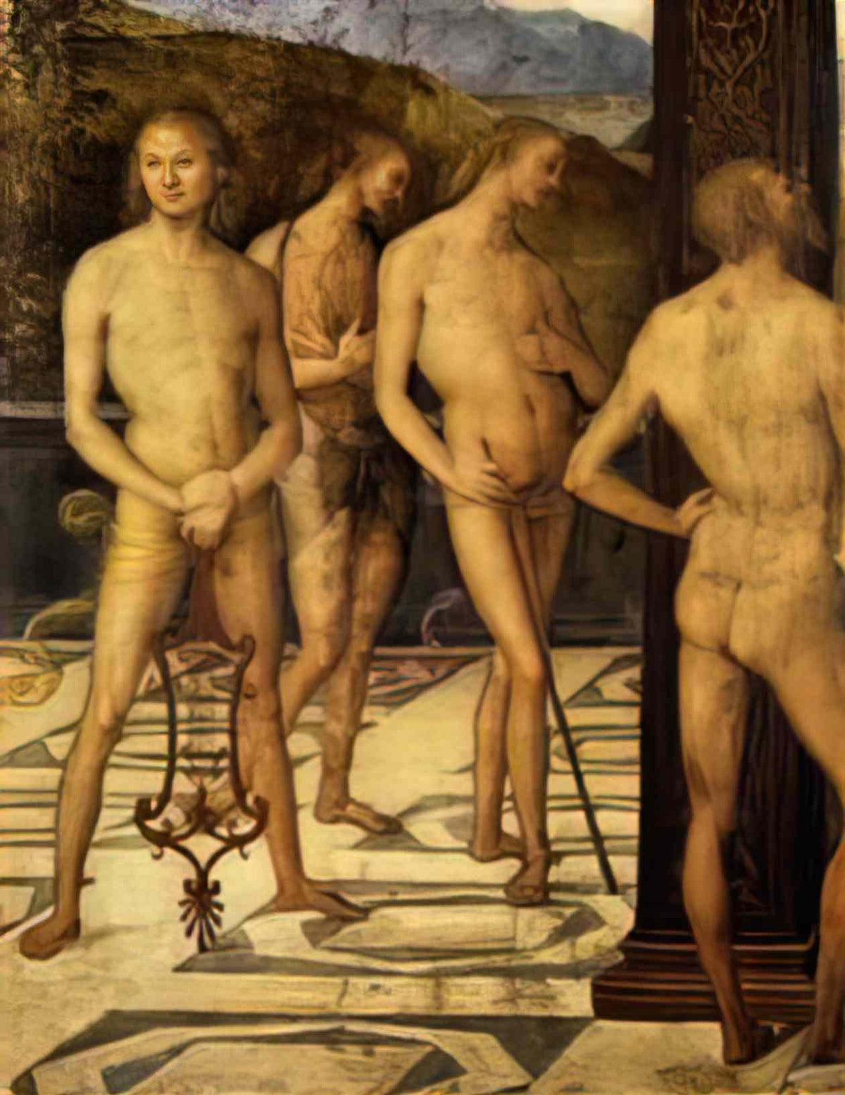 Pietro Perugino four naked Art A4 Photo Print