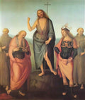 Pietro Perugino john the baptist and four saints Art A4 Photo Print