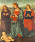 Pietro Perugino madonna with saints adoring the child Art A4 Photo Print