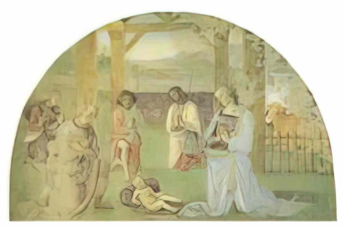 Pietro Perugino nativity 1502 Art A4 Photo Print
