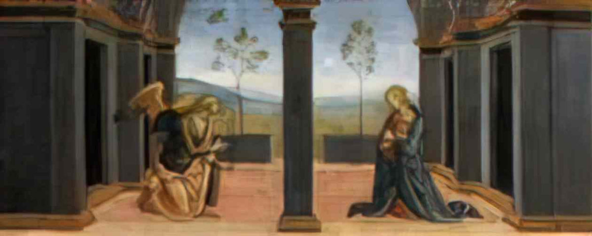 Pietro Perugino pala di corciano annunciation Art A4 Photo Print