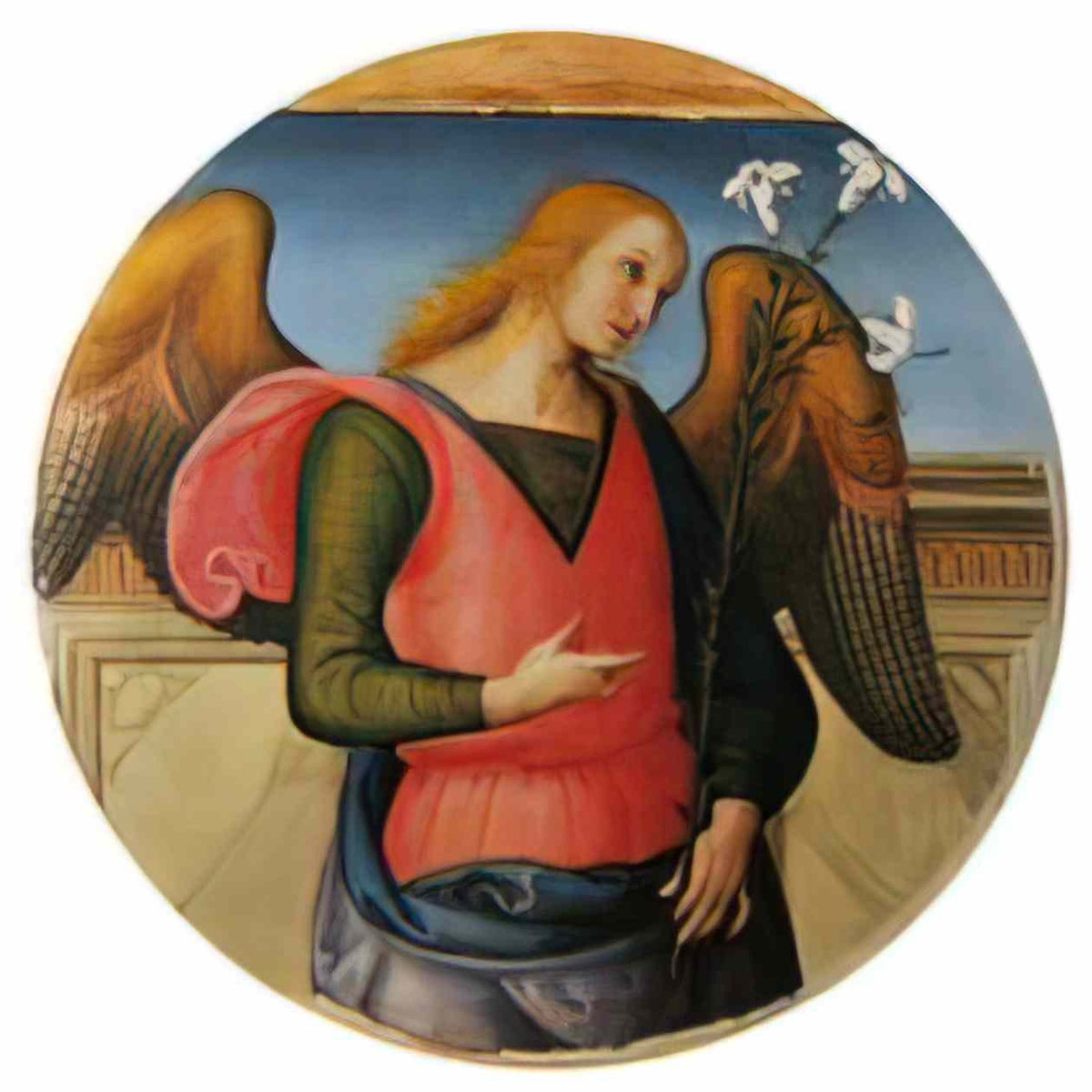 Pietro Perugino pala di sant agostino arcangel gabriel 1523 Art A4 Photo Print