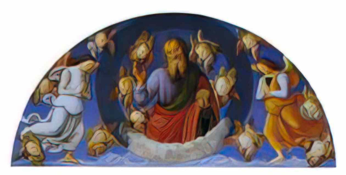 Pietro Perugino polyptych of st peter eternal blessing with cherubs a Art A4 Photo Print