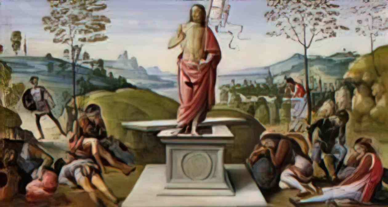 Pietro Perugino polyptych of st peter resurrection 1500 Art A4 Photo Print