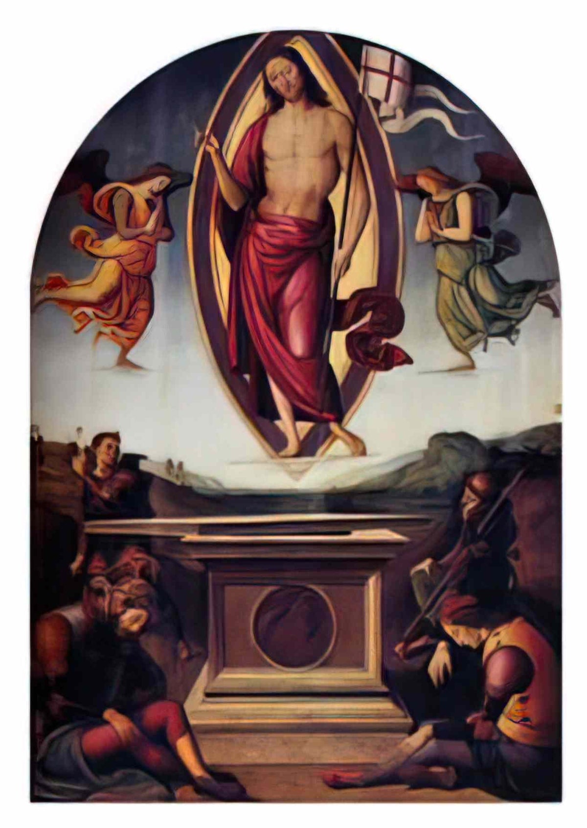 Pietro Perugino resurrection 1500 Art A4 Photo Print