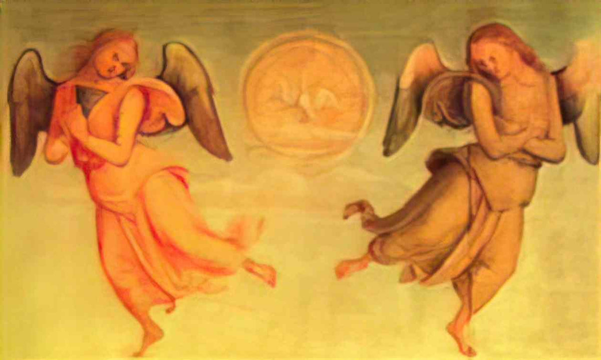 Pietro Perugino st augustine polyptych detail Art A4 Photo Print