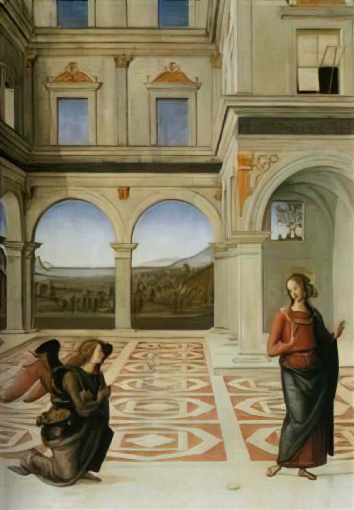 Pietro Perugino the annunciation Art A4 Photo Print