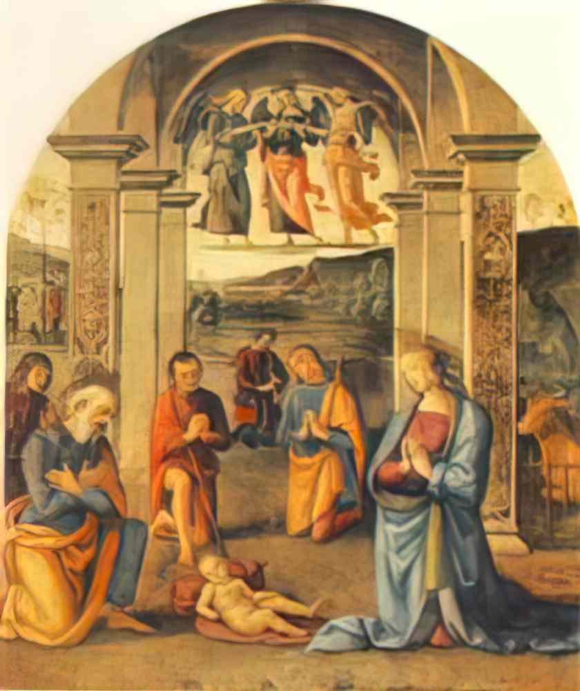 Pietro Perugino the presepio Art A4 Photo Print