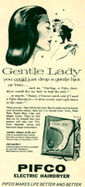 Pifco Hairdryer Lady 1950s Vintage Retro Advert Poster