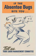 Pig Bugs Labor American World War II Advert Poster