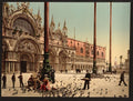Pigeons in St Marks Place Venice Vintage A4 Photo Print