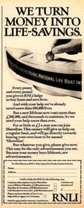 Piggy Bank Lifeboats 1970s Vintage Retro Advert