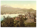 Pilatus and Lucerne Lucerne 2 Vintage A4 Photo Print