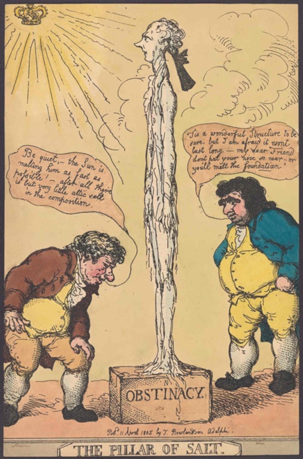Pillar Obstinacy Salt GB Cartoon Vintage Retro Advert Poster
