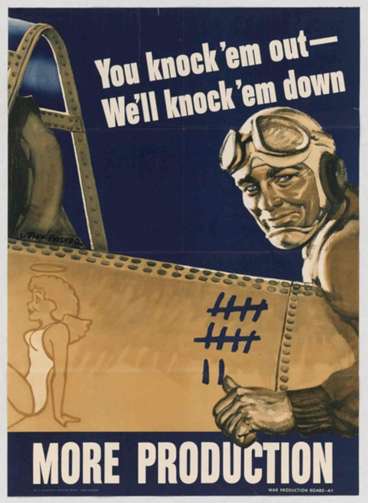 Pilot Angel Production American World War II Advert Poster