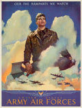 Pilot Bomber Sky 1940s Vintage Retro Advert Poster